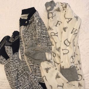 Burts Bees footed pajamas